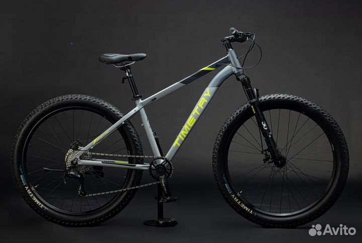 Велосипед горный полуфэтбайк timetry TT299 серый