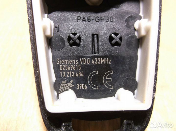 Опель чип ключ 2 кнопки Siemens VDO 433MHz