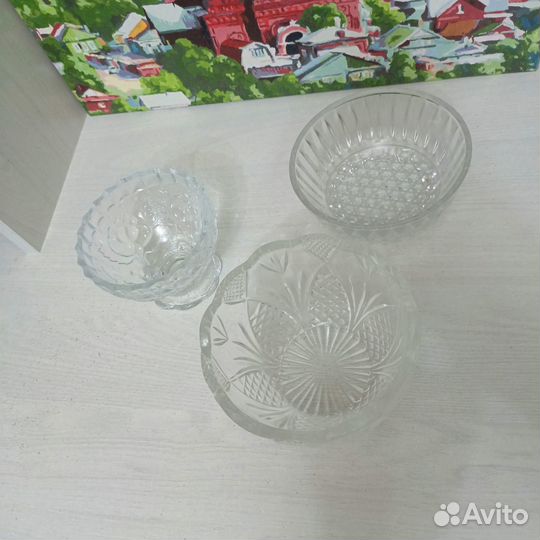 Хрустальные Салатники/ Конфетницы СССР 1960г