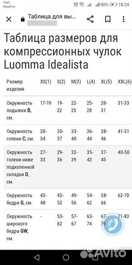Компрессионные чулки новые