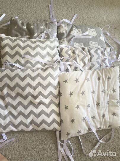 Подушки-бортики в детскую кроватку