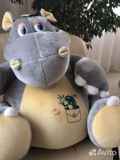 Игрушка мягкая бегемот новая
