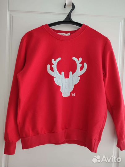 Свитшот новогодний детский унисекс на 10-12 лет