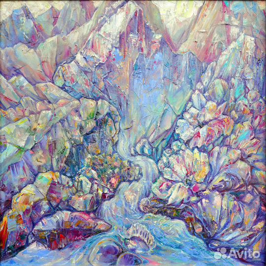 Картина Абстракция «Исток Жизни» Горы Кристаллы