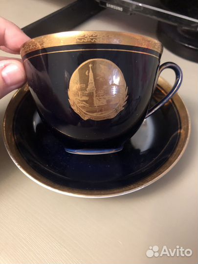 Чайная пара лфз,кобальт.Москва