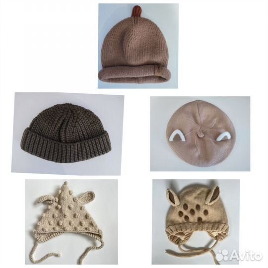 Шапочки от 1 до 3 лет
