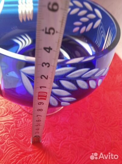 Ваза конфетница СССР синяя