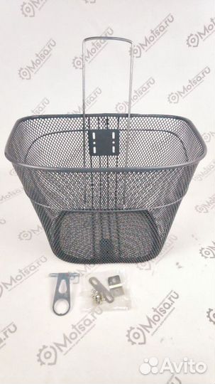 Корзина передняя с крепежом серая