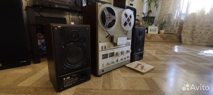 Катушечный магнитофон Снежеть 110 + колонки