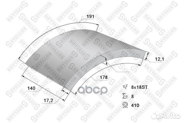 85-00914-SX накладки торм.с заклепками STD1723
