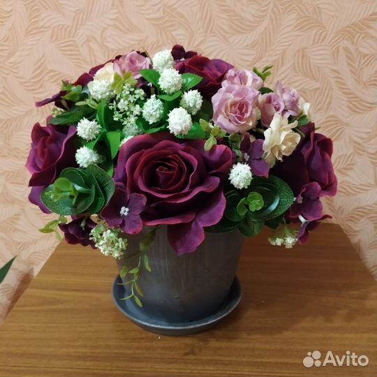 Интерьерные композиции цветов. Ручная работа