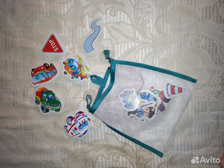 Игрушки для ванны стикеры машинки