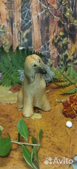 Фарфоровая статуэтка собака афганская борзая