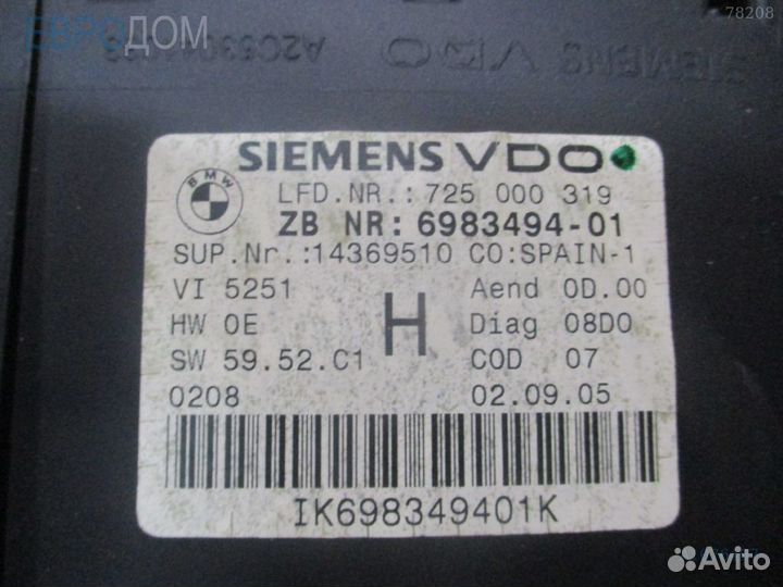 Панель приборов mph/kmh BMW E90 s1076497