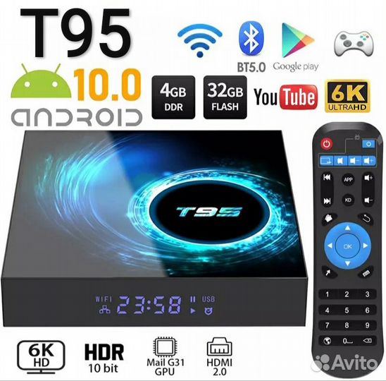 Smart tv андроид приставка Т95 4/32