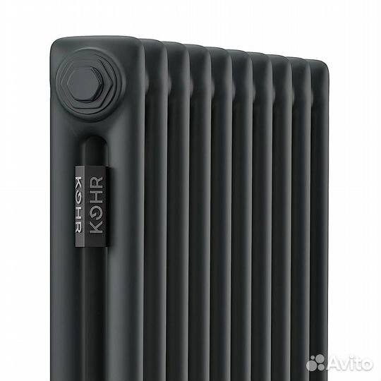 Стальной трубчатый радиатор Kohr Heim 2180/08 секций H01 с нижним подключением черный