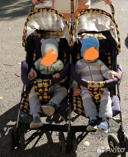 Коляска трость для двойни
