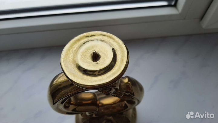 Подсвечник керамический золото