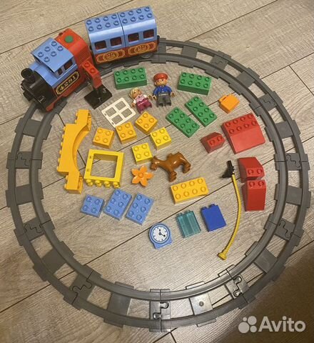 Lego duplo поезд, экскаватор, грузовик, пароход