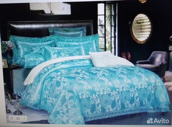 Турецкое постельное белье,сатин жаккард,разм.евро