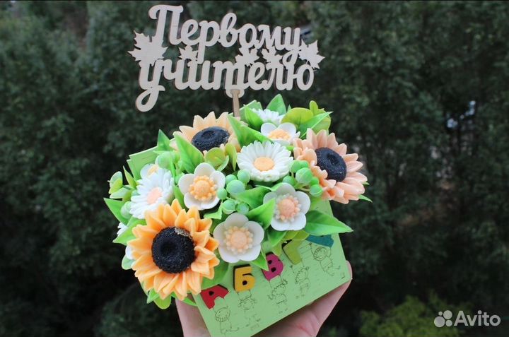 Букет из мыла на 1 сентября