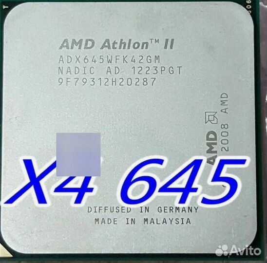 AMD Athlon ii x4 650, x4 645 AM3 AM2+ 4 ядра