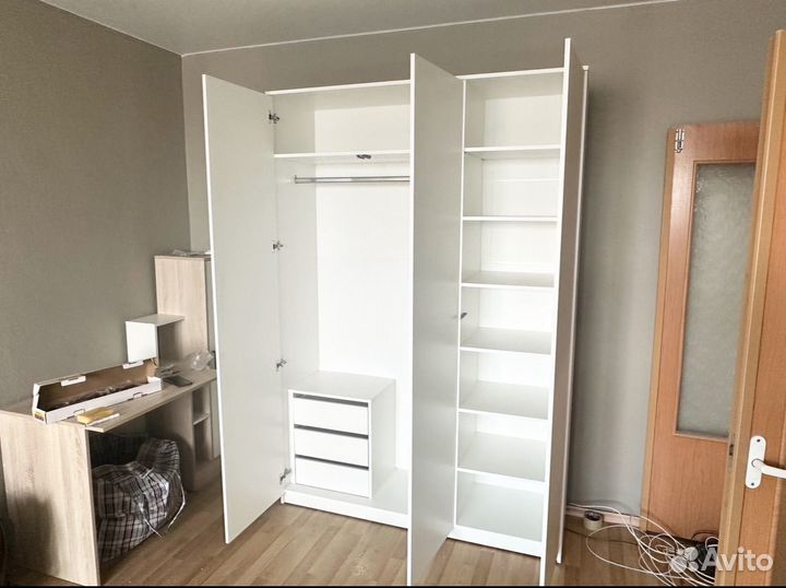 Шкаф пенал в стиле икеа пакс