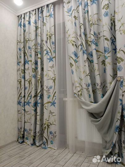 Шторы Блэкаут (2шт) новые Прованс