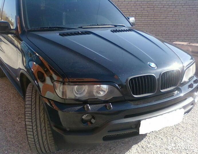 Реснички на фары для BMW Х5 (E53 дорестайл )