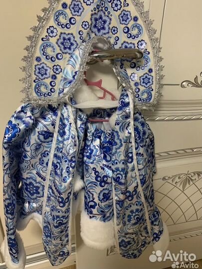 Карнавальный костюм для девочки Снегурочка