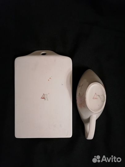 Сырная доска и соусник Дулёво СССР