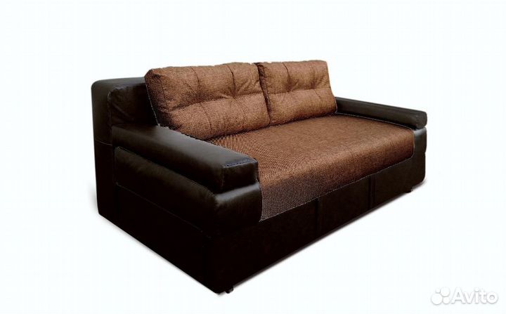 Диван-еврокнижка Амстердам мини коричневый