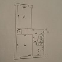 2-к. квартира, 46,7 м², 2/2 эт.