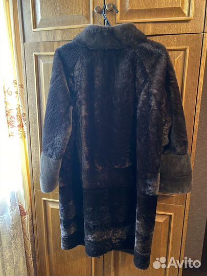 Шуба мутон + норка