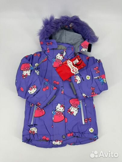 Детский зимний комбинезон с капюшоном для девочек