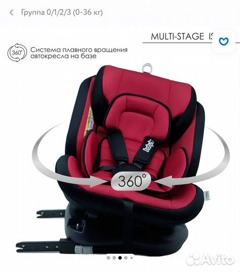 Автокресло babyton multi stage isofix