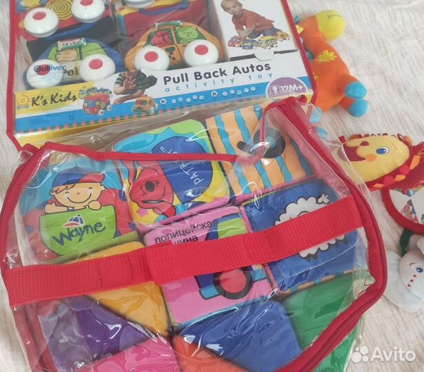 Кубики мягкие KsKids (Кс Кидс) инерционные машинки