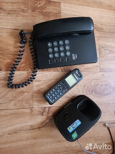 Стационарный телефон + беспроводной panasonic