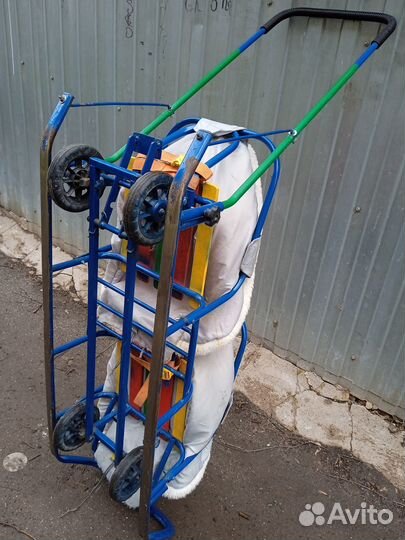 Санки для двойни с колесами