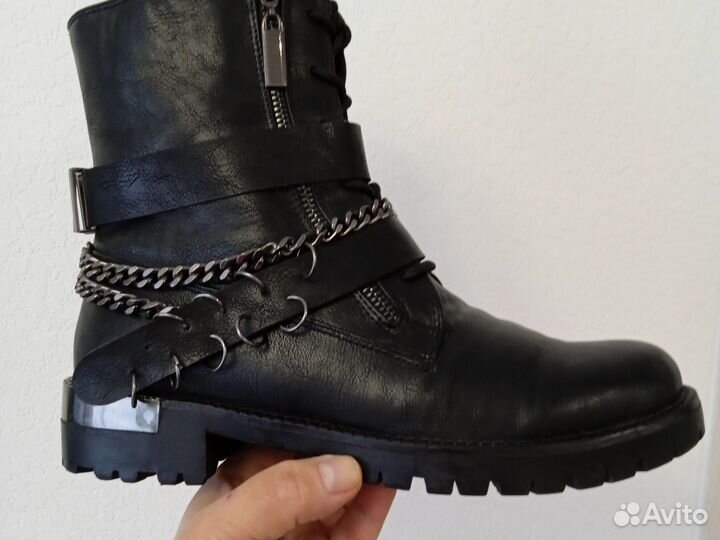 Сапоги Весна, Кожа, 38р, Утеплённые