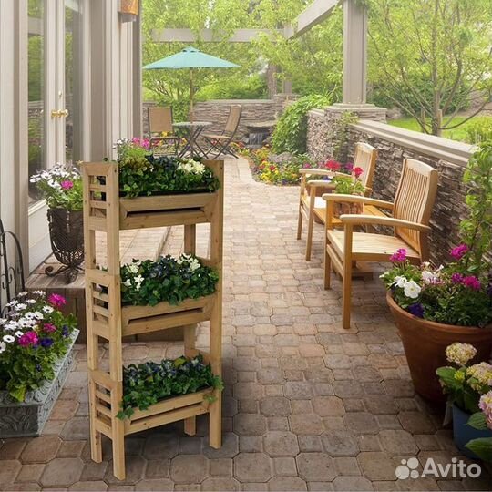 Кашпо, деревянный ящик, мебель для террасыя
