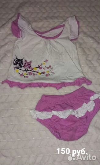 Летняя одежда на малышку 62