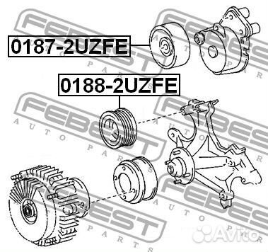 01872uzfe Ролик натяжной