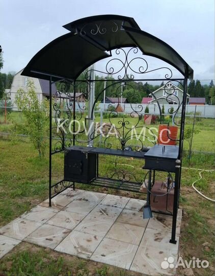 Мангал с крышей