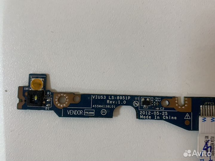 Кнопка включения ноутбука lenovo m30-70