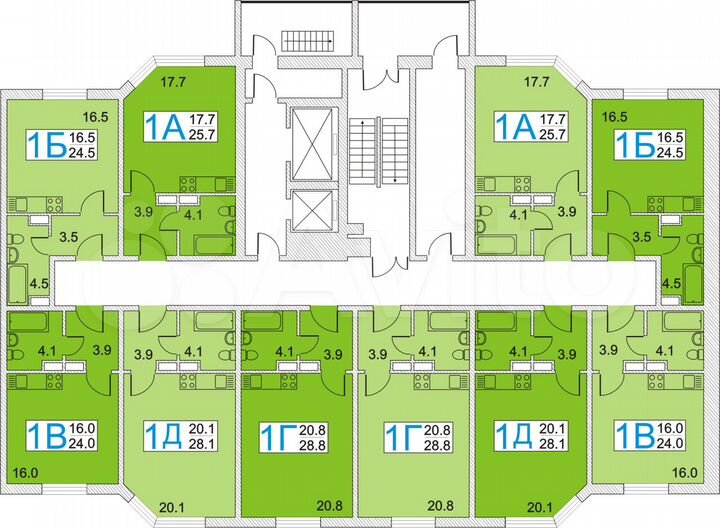 Квартира-студия, 24,5 м², 17/17 эт.