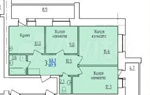 Квартира-студия, 30,6 м², 11/14 эт.
