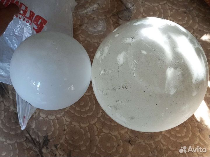 Стеклянные плафоны на фонарь