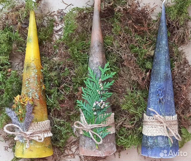 Свечи восковые из трав