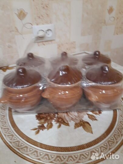 Жаровня глиняная и горшочки для запекания